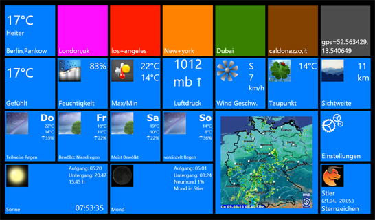 Android application Tile Weather screenshort