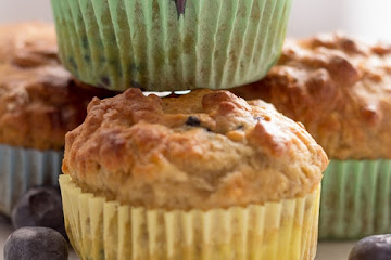 Banana Blueberry Breakfast Muffins