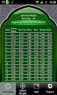 Masjid Timetable