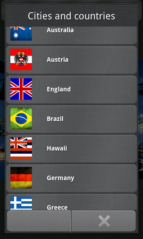 Cities and Countries in HD Screen 3