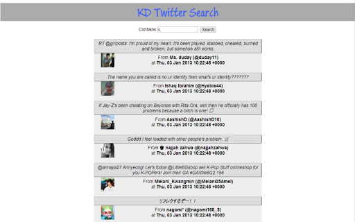 KD Twitter Search