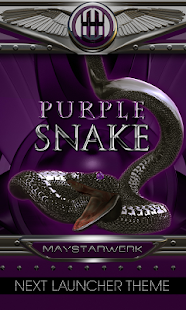 Next Launcher Theme purple sna banner