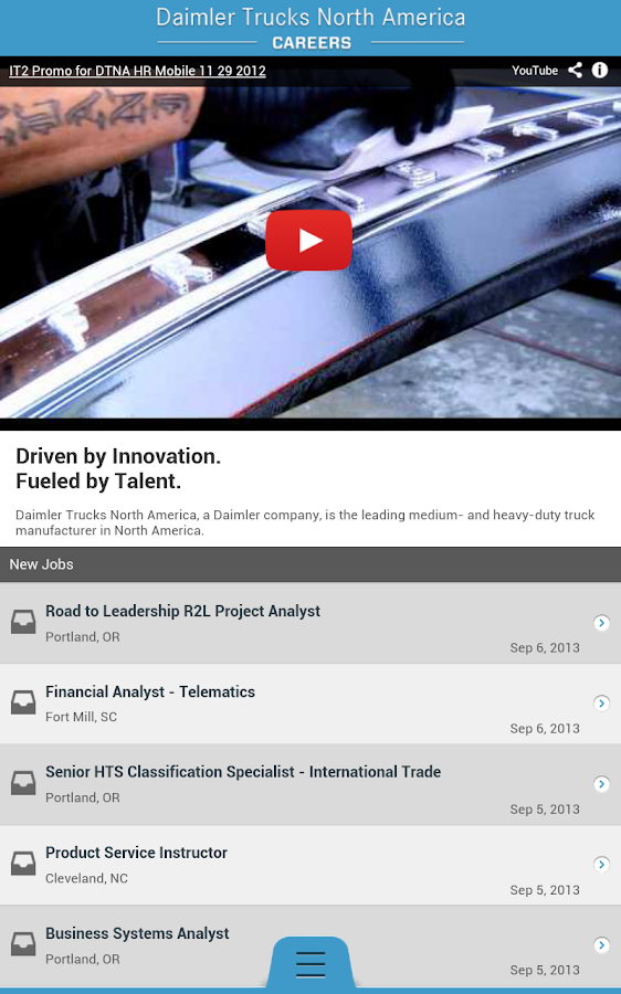 DTNA Careers - screenshot