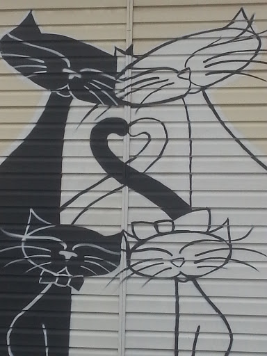 BW Cats Mural