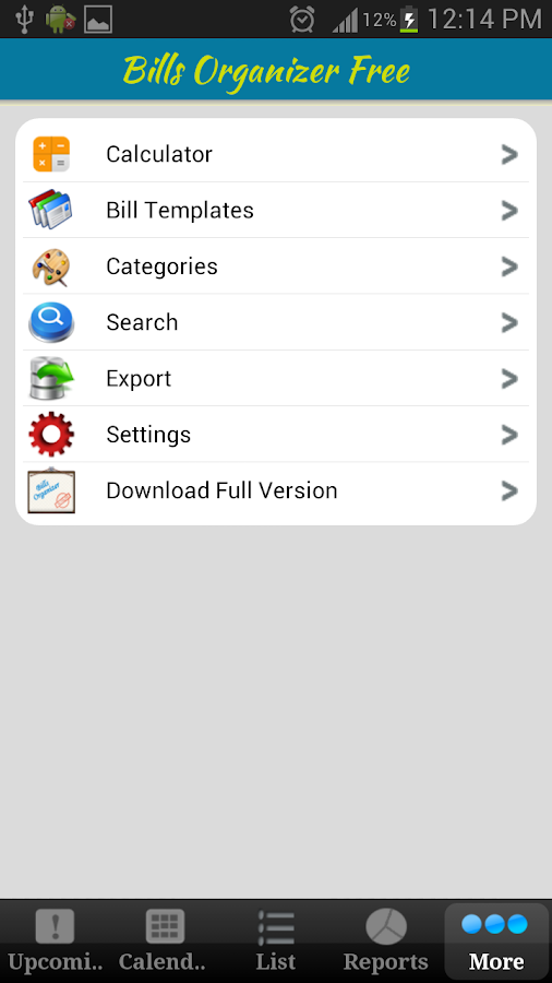 Bills Organizer Free - screenshot
