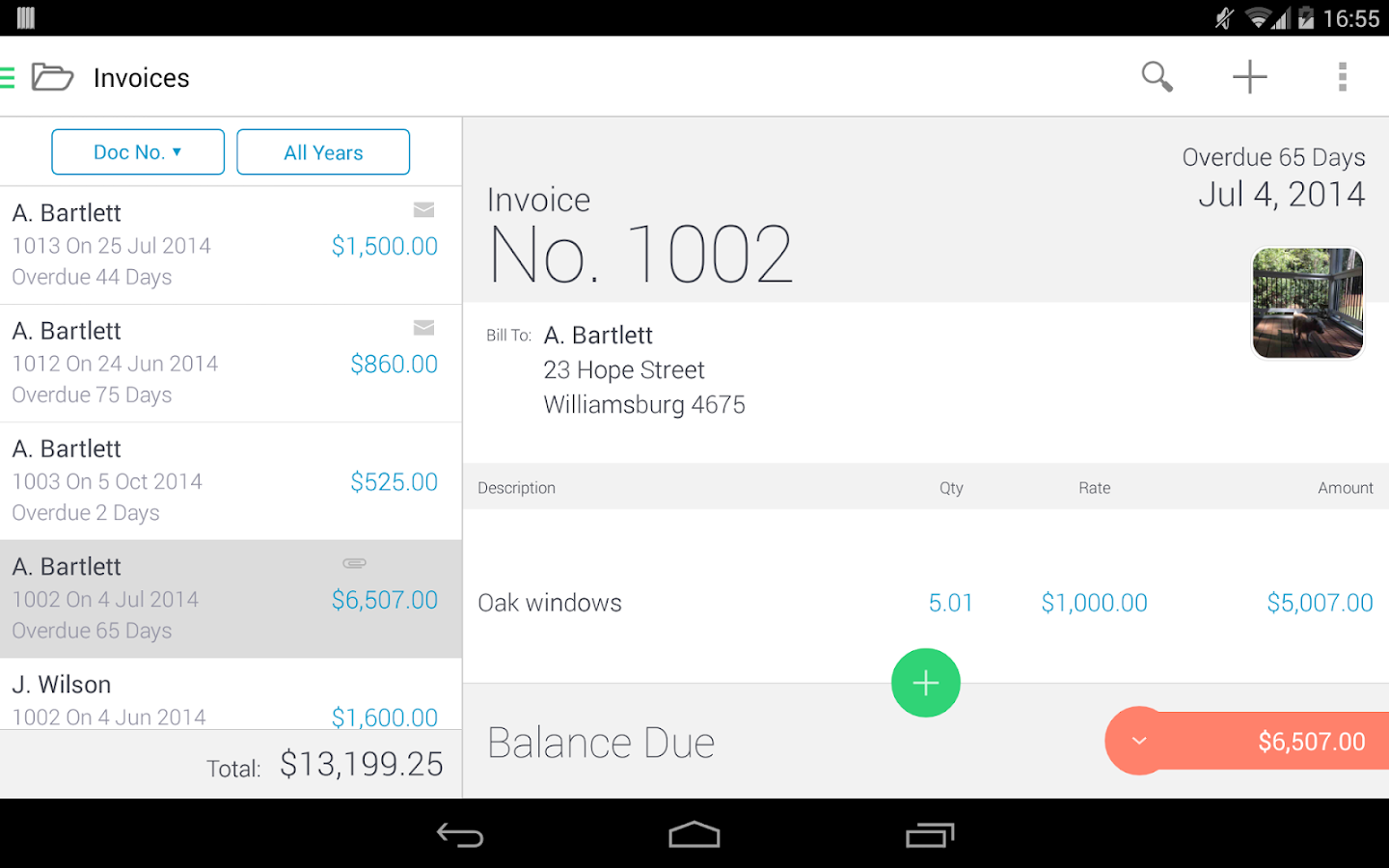 Invoice2go Invoice on the Job screenshot