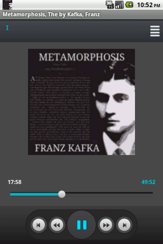 Audio Book: The Metamorphosis Screen 3
