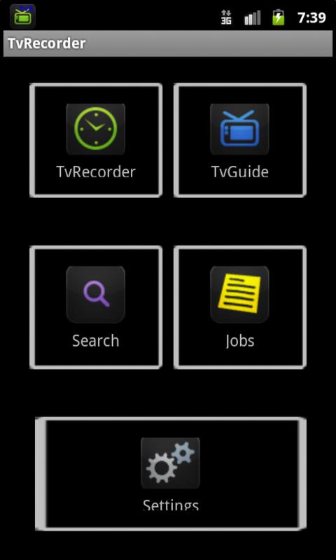 Android application TvRecorder screenshort