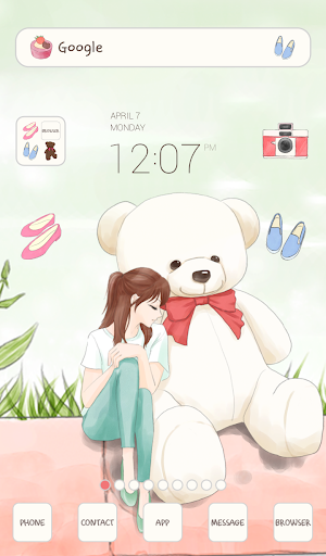 to girl waiting dodol theme