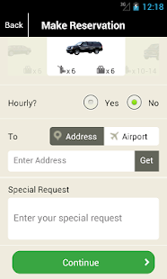 Limo Reservation App Screenshots 1