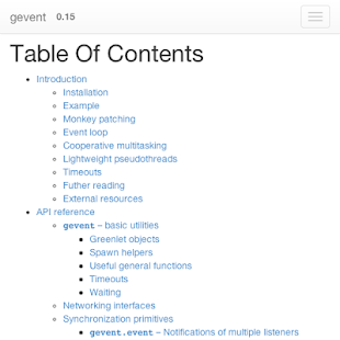 python gevent doc Screenshots 1
