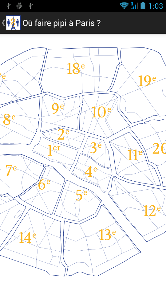 Where to pee in Paris? Screen 3