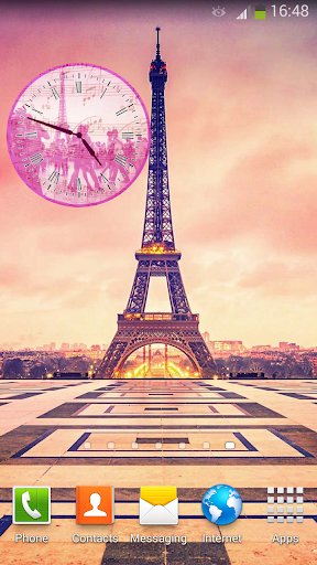 パリ かわいい写真 クロック ウィジェット