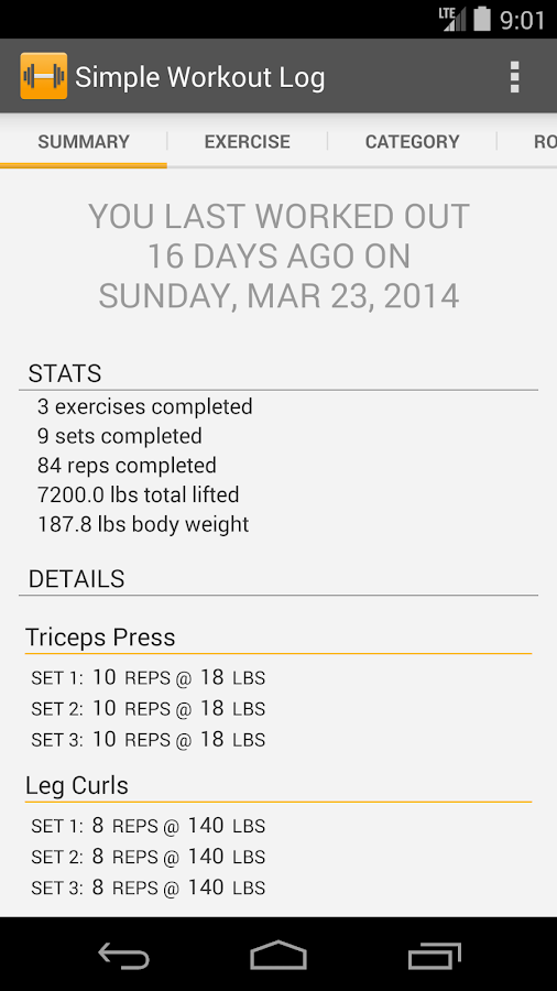 Simple Workout Log Android Apps on Google Play