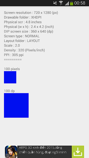 Screen Density Resolution