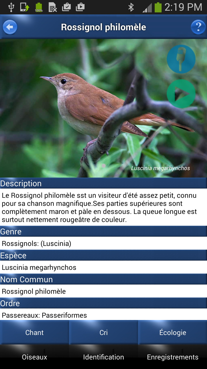Chants d’oiseaux automatique Screen 3