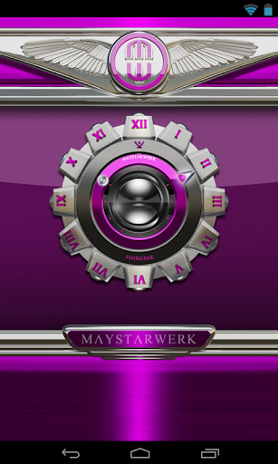 【免費個人化App】Clock Widget Pink Gear-APP點子