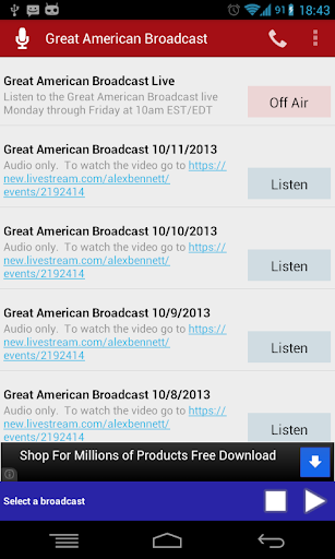 【免費娛樂App】Great American Broadcast-APP點子
