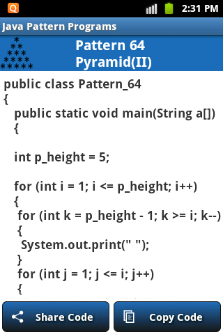 Java Pattern Programs - Android Apps on Google Play
