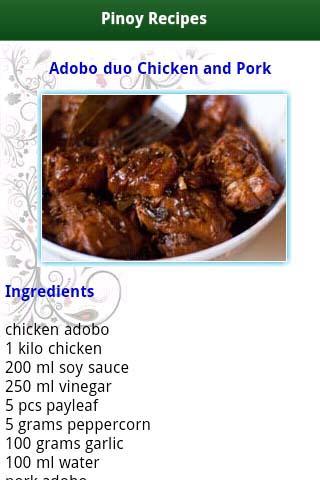    Pinoy Food Recipes- screenshot  