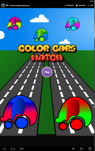 Color Cars Match Game for Kids