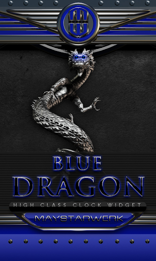 Dragon Clock Widget blue