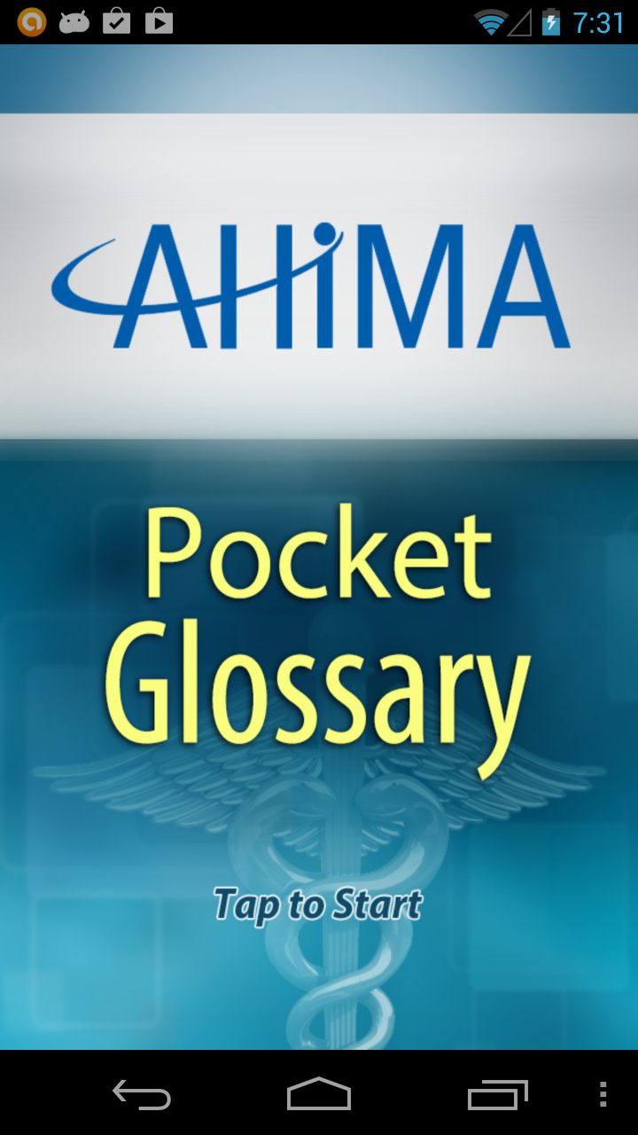 AHIMA HIM Glossary Screen 1