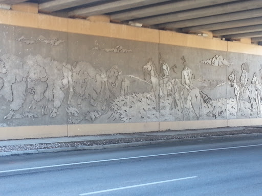 Buffalo and Indians Mural
