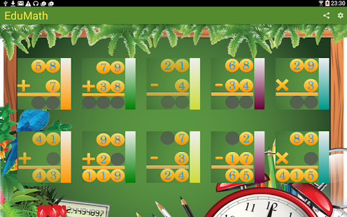 Android-Anwendung Edumath 2nd and 3rd grade Screenshot