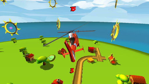 Helicopter Flying Race Game 3D