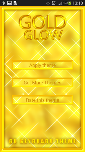 GO Keyboard Gold Glow Theme