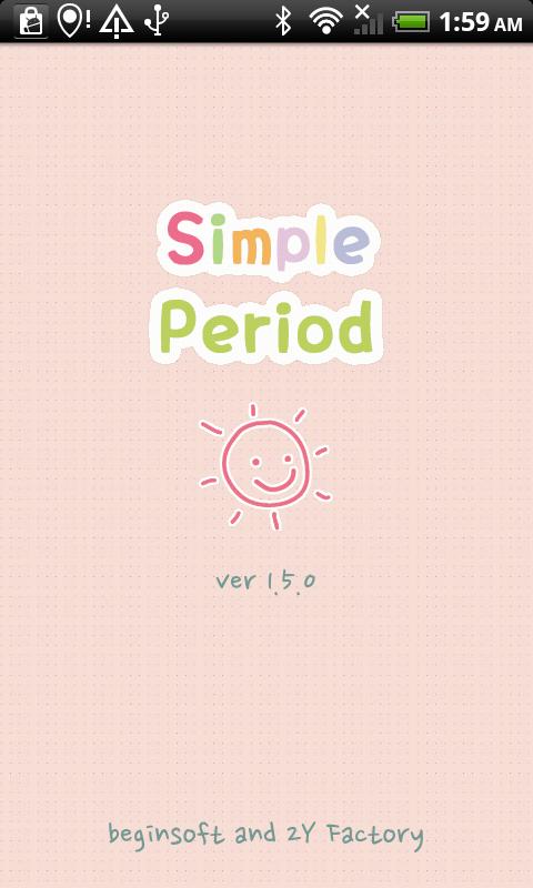 Android application Simple Period screenshort