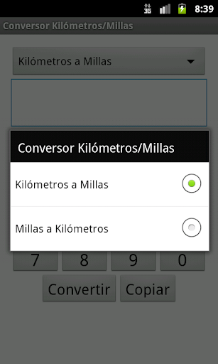 Conversor Kilómetros Millas