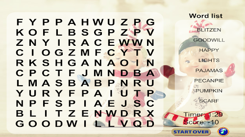Android application Holiday Word Search screenshort
