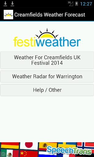 Creamfields Weather Forecast