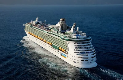Royal Caribbean's Freedom of the Seas sails to her next destination in the Caribbean.