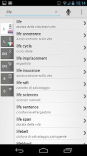 Dictionary Italian English - náhled