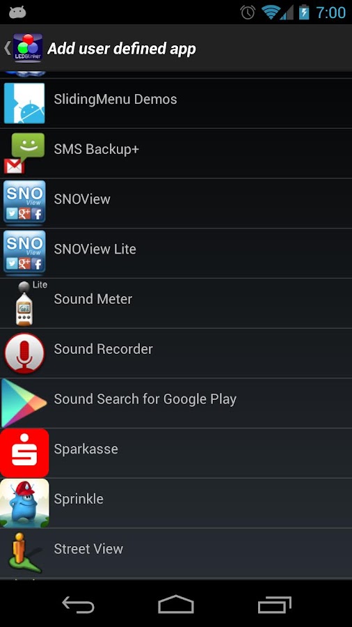 LEDBlinker Notifications - screenshot
