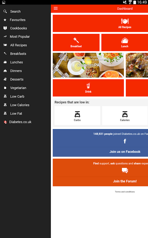    Diabetes Recipe App- screenshot  