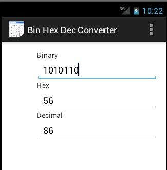 Hex Binary Decimal Calc