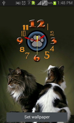 【免費個人化App】Kitten Clock Live Wallpaper-APP點子