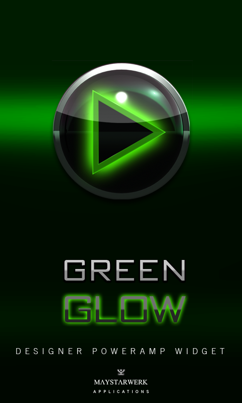 Android application Poweramp Widget Green Glow screenshort