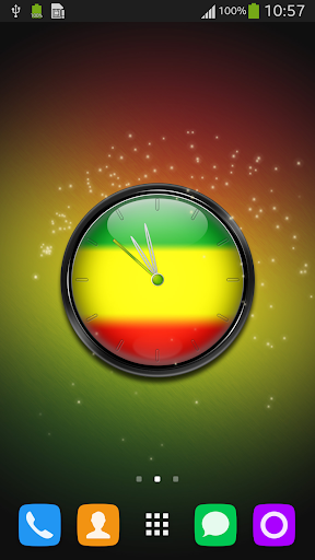 Rasta Clock Live Wallpaper