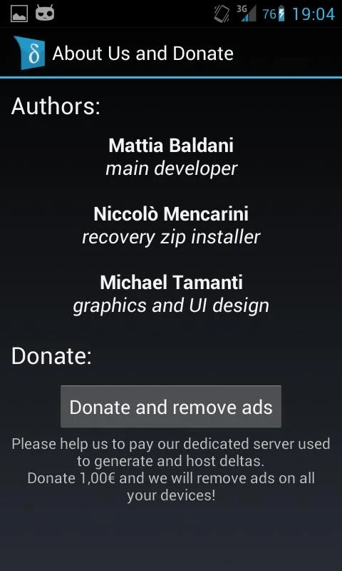 CyanDelta Updater - screenshot