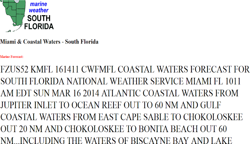 South Florida Marine Weather Screen 3