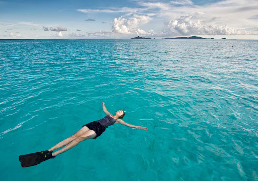 Relaxing in the lagoon at Tobago Cays Marine Park in St. Vincent and the Grenadines.