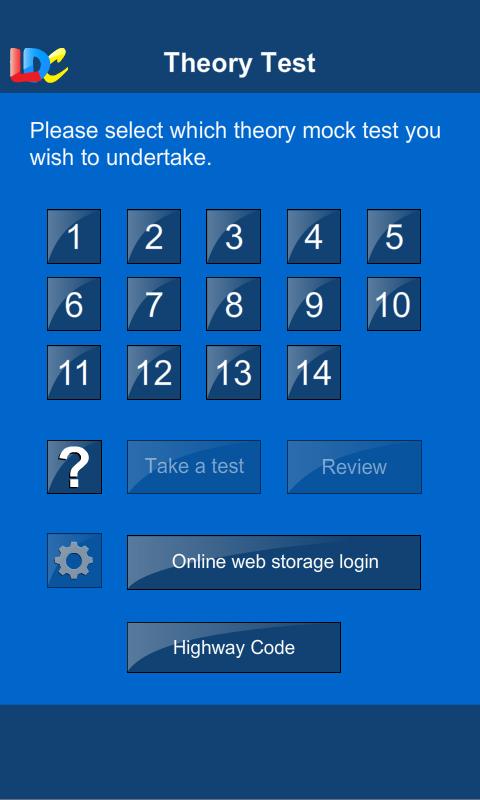 Android application LDC UK Theory Test screenshort