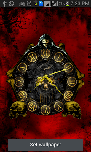 Skull Gothic Clock