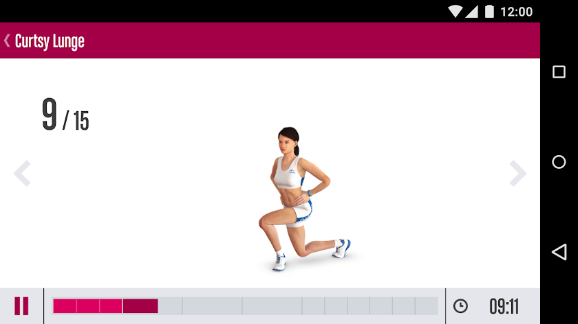 Runtastic Butt Trainer Workout Screen 3