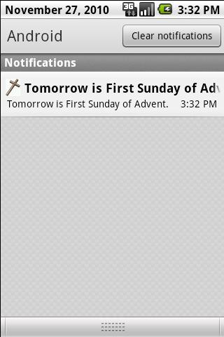 Catholic Calendar Screen 2